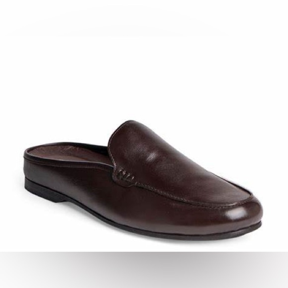 Men's Planeo Slides Dark Chocolate Leather Size 12D
